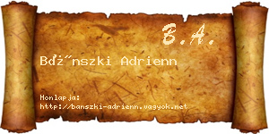 Bánszki Adrienn névjegykártya