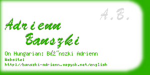 adrienn banszki business card